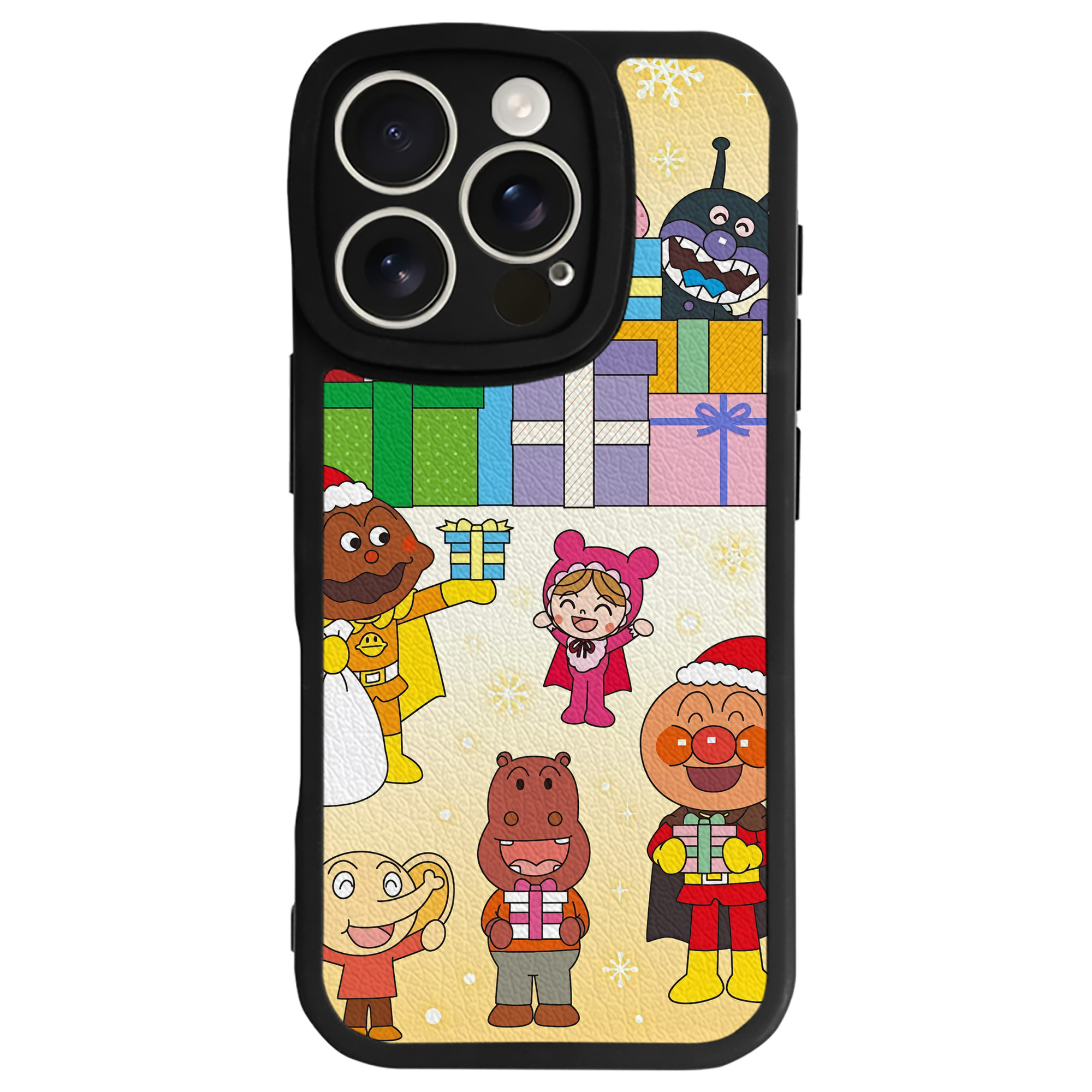 （画像用） アンパンマン Anpanman 【iPhone 16シリーズ対応】シリコンスマホケース（レザー調） 材質：シリコン